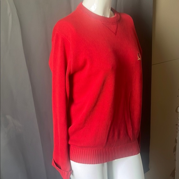 Tommy Hilfiger Red Crew Neck Sweater with Embroidered Logo - Picture 6 of 8